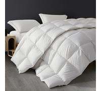 SAPHREAS Goose Down & Feathers Duvet King Size, All Season Duvet Insert King, Luxury Lightweight Bedding Quilts with 8 Corner Loops, White 225x220cm