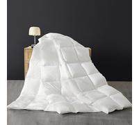 SAPHREAS Goose Down & Feathers Duvet Single Size, All Season Duvet Insert Single, Luxury Lightweight Bedding Quilts with 8 Corner Loops, White 135x200cm