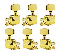SAPHUE 3+3 Semi-closed Guitar Tuners String Tuning Pegs Keys Machine Heads Set for for Acoustic or Electric Guitar (Gold)