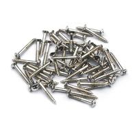 SAPHUE 50PCS Electric Guitar Humbucker Pickup Ring Mounting Screws/Pickup Frame Fastening Screw -2.5 * 18MM (Chrome)