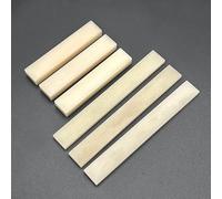 SAPHUE 6Pcs Unbleached Bone Guitar Nuts Blank For Electric Bass Acoustic Classical Guitar Mandolin Banjo Ukulele Nut Blank (3 set Nut And Saddle)