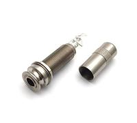 SAPHUE Brass Electric Guitar Bass 1/4Inch Barrel Jack 44.5x16cm Cylinder Input/Output Mono Active Long Threaded Jack Socket Guitar Parts & Accessories