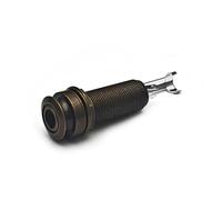 SAPHUE Brass Electric Guitar Bass 1/4Inch Barrel Jack Equalizer Pickup 6.35 Cylinder Input/Output SocketMono Active Long Threaded Jack Socket Guitar Parts & Accessories (Gunmetal, 44.5x16cm)