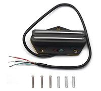 SAPHUE Dual Rail Bridge Pickup for Telecaster Electric Guitar Black with Silver