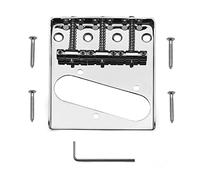 SAPHUE Electric Guitar 3 Saddle Bridge 76.5 * 85.5mm for 6 String Electric Guitar Chrome