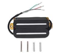 SAPHUE Electric Guitar Humbucker Dual Rail Guitar Bridge Pickup with 57mm Steel Pole Black