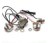 SAPHUE Electric Guitar Wiring Harness Prewired Two Pickup 500K Big Pots 3 Way Toggle Switch for LP Electric Guitarra