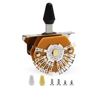 SAPHUE Guitar 5-way 24 legs Super Switch Pickup Selector Super 4-Pole Double Wafer for Strat/Tele Guitars with Black/Ivory/White Tip(5-way 24 legs Switch)