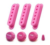 SAPHUE Guitar ST Pickup Open Cover 50/50/52 2T1V Knob Switch Knob Covers 3 Single Coil Pickup Cover Electric Guitar (purple)