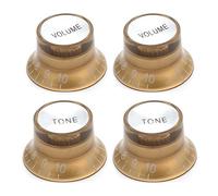 SAPHUE Plastic Top Hat Style 2 Volume and 2 Tone Speed Control Knobs Set for Gibson Les Paul Electric Guitar Replacement,Gold