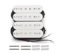 SAPHUE Vintage Alnico 5 Humbucker Pickup Double Coil Electric Guitar Bridge Pickup Black Guitar Parts Warm Sound (White)