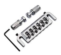SAPHUE Wraparound Bridge Tailpiece Intonatable Combo Bridge Tailpiece for Solid-body Electric Guitar (Chrome)