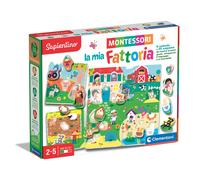 - Sapientino Educational Game 2 Years, Montessori Flashcards, Shaped Jigsaw Puzzle, Farm Animals, Made in Italy, Italian Colour, 16787