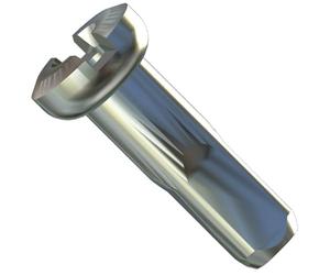 Sapim 14G Polyax Brass Spoke Nipples, Silver, 14mm, Pack of 100