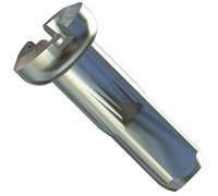 Sapim 14G Polyax Brass Spoke Nipples, Silver, 16mm, Pack of 100