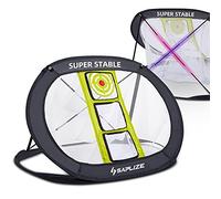 SAPLIZE Golf Chipping Net - Sturdy Pop Up 3-Hole Golf Target Net for Indoor/Outdoor/Backyard - Training Net for Accurate Swings