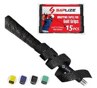 SAPLIZE Golf Grip Wrapping Tapes, 15-Pack Tacky PU Overgrip Tapes, New Regripping Solution for Golf Club Grips, black
