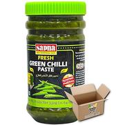 Sapna Paste Jars | Tamarind, Green Chilli, Mint, Red Chilli, Garlic, Ginger, Papaya | 3x330g Grocery King (Sapna Green Chilli Paste 3x330g)