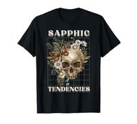 Sapphic Tendencies Femme Lesbian Subtle WLW Homosexual LGBTQ T-Shirt