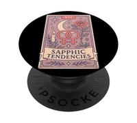 Sapphic Tendencies Femme Lesbian Subtle WLW LGBT Pride Month PopSockets Adhesive PopGrip