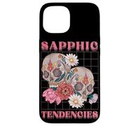 Sapphic Tendencies Femme Lesbian Subtle WLW Sugar Skull LGBT Case for iPhone 15
