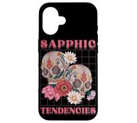 Sapphic Tendencies Femme Lesbian Subtle WLW Sugar Skull LGBT Case for iPhone 16