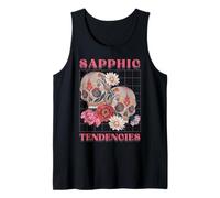 Sapphic Tendencies Femme Lesbian Subtle WLW Sugar Skull LGBT Tank Top