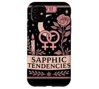 Sapphic Tendencies Femme Lesbian WLW LGBTQ Pride Tarot Retro Case for iPhone 11
