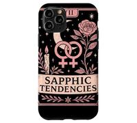Sapphic Tendencies Femme Lesbian WLW LGBTQ Pride Tarot Retro Case for iPhone 11 Pro