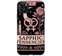 Sapphic Tendencies Femme Lesbian WLW LGBTQ Pride Tarot Retro Case for iPhone 11 Pro Max