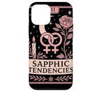 Sapphic Tendencies Femme Lesbian WLW LGBTQ Pride Tarot Retro Case for iPhone 12 mini