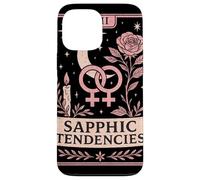 Sapphic Tendencies Femme Lesbian WLW LGBTQ Pride Tarot Retro Case for iPhone 13 Pro Max