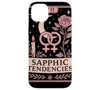 Sapphic Tendencies Femme Lesbian WLW LGBTQ Pride Tarot Retro Case for iPhone 14 Plus