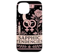 Sapphic Tendencies Femme Lesbian WLW LGBTQ Pride Tarot Retro Case for iPhone 15