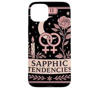 Sapphic Tendencies Femme Lesbian WLW LGBTQ Pride Tarot Retro Case for iPhone 15 Plus