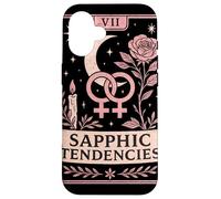 Sapphic Tendencies Femme Lesbian WLW LGBTQ Pride Tarot Retro Case for iPhone 16