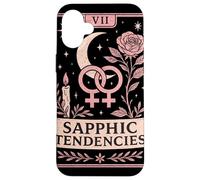 Sapphic Tendencies Femme Lesbian WLW LGBTQ Pride Tarot Retro Case for iPhone 16 Plus