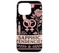 Sapphic Tendencies Femme Lesbian WLW LGBTQ Pride Tarot Retro Case for iPhone 16 Pro