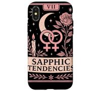 Sapphic Tendencies Femme Lesbian WLW LGBTQ Pride Tarot Retro Case for iPhone X/XS