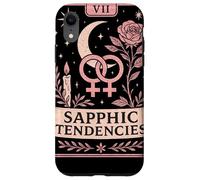 Sapphic Tendencies Femme Lesbian WLW LGBTQ Pride Tarot Retro Case for iPhone XR