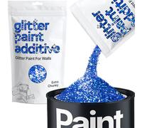 Sapphire Blue Holographic Glitter Paint Additive Extra Chunky 100g for Adding Sparkle to Paints & Varnish | Paint Walls Sparkly Add to Emulsion, Acrylic or Lacquer Indoor | Hemway