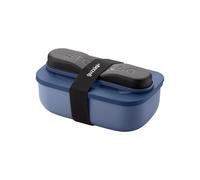 Sapphire Blue LUNCH BOX SET WITH TRAVEL CUTLERY 'STORE&GO' "ON THE GO"