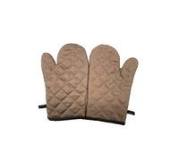 Sapphire Collection 1 Pair Premium Gloves Extreme Heat Resistant Oven Mitts Non-slipping Cotton Kitchen Professional Quilted Gloves for Cooking, Baking, Grilling (Natural)