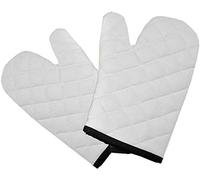Sapphire Collection 1 Pair Premium Gloves Extreme Heat Resistant Oven Mitts Non-slipping Cotton Kitchen Professional Quilted Gloves for Cooking, Baking, Grilling (White)