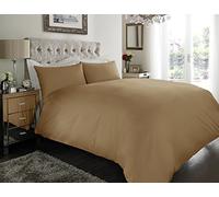 Sapphire Collection 100% Egyptian Cotton 200 Thread Count Duvet Cover With Pillow Case Bedding Set (Double, Mocha)
