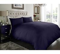 Sapphire Collection 100% Egyptian Cotton 200 Thread Count Duvet Cover With Pillow Case Bedding Set (Single, Navy)