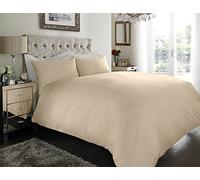 Sapphire Collection 100% Egyptian Cotton 200 Thread Count Duvet Cover With Pillow Case Bedding Set (Super King, Cream)