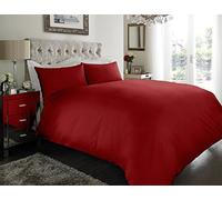 Sapphire Collection 100% Egyptian Cotton 200 Thread Count Duvet Cover With Pillow Case Bedding Set (Super King, Red)