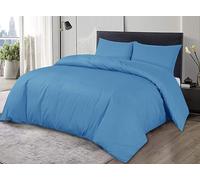 Sapphire Collection 100% Egyptian Cotton 200 Thread Count Duvet Cover With Pillow Case Bedding Set (Teal, Double)