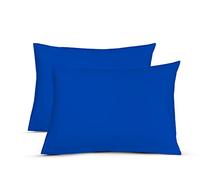 Sapphire Collection 2 x Luxury Pair of Housewife Pillow Cases Non Iron Percale Bedroom Bedding Pillow Cover (Royal Blue)